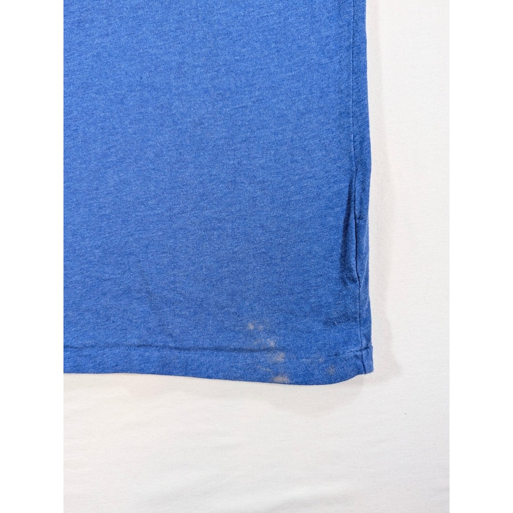 Polo Ralph Lauren Mens XL Blue Heather Short Sleeve Pony Logo T-Shirt Stained - Picture 7 of 8